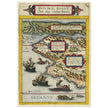 Quivira ancient map. Ancient North American cartography by Cornelis de Jode XVI century.
