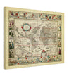 Ancient old world map 1638. Noua totius terrarum orbis geographica ac hydrographica tabula by Willem Janszoon Blaeu