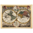 Ancient world map Planiglobium Terrestre Minus in hanc formam redactam by Johann Baptist Homann