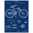 Vintage bicycle patent by Richard J Gatling 1894