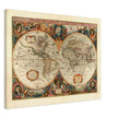 1638 Double hemisphere old world map by Hendrik Hondius.