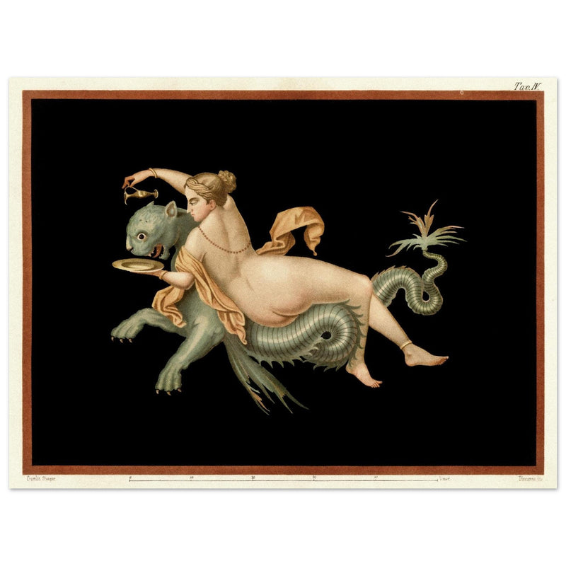 Nereid sea nymph supported by a monster, half panther and half fish by Victor Steeger.