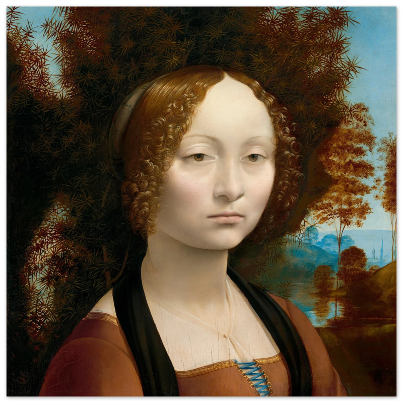 Leonardo da Vinci Ginevra de' Benci portrair .