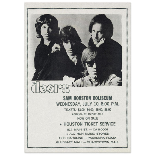 The Doors concert at the Sam Houston Coliseum in 1968.