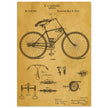 Vintage bicycle patent by Richard J Gatling 1894
