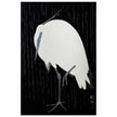 Egret in the rain by Ohara Koson woodblock print