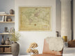 Ancient vintage world map Mercator's projection by Samuel Dumm 1794