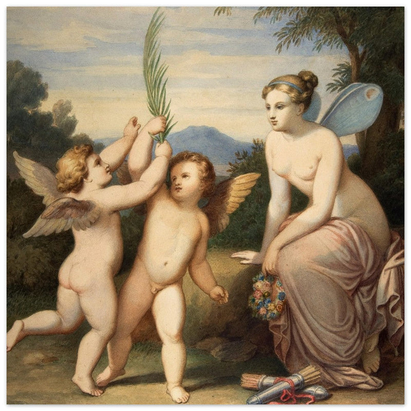 Eros and Anteros with Psyche Looking at Them. Johannes Riepenhausen .
