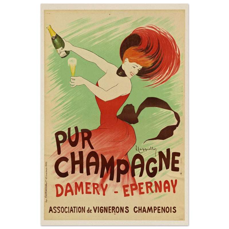 Pur Champagne Damery Epernay advertising vintage poster by Leonetto Cappiello.