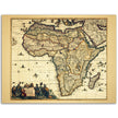 Africa vintage old map print. Reproduction of an ancient map of the african continent of 1680