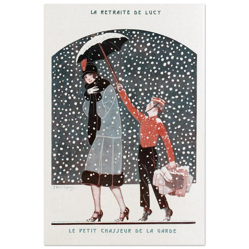 La retraite de Lucy ( The portrait of Lucy ) vintage illustration for Fantasio by Khun Regnier.