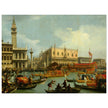 Bucentaur's return to the pier by the Palazzo Ducale. Painter Canaletto 1728. Venice Italy.