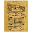 Motor Vehicle patent. Vintage car illustration.