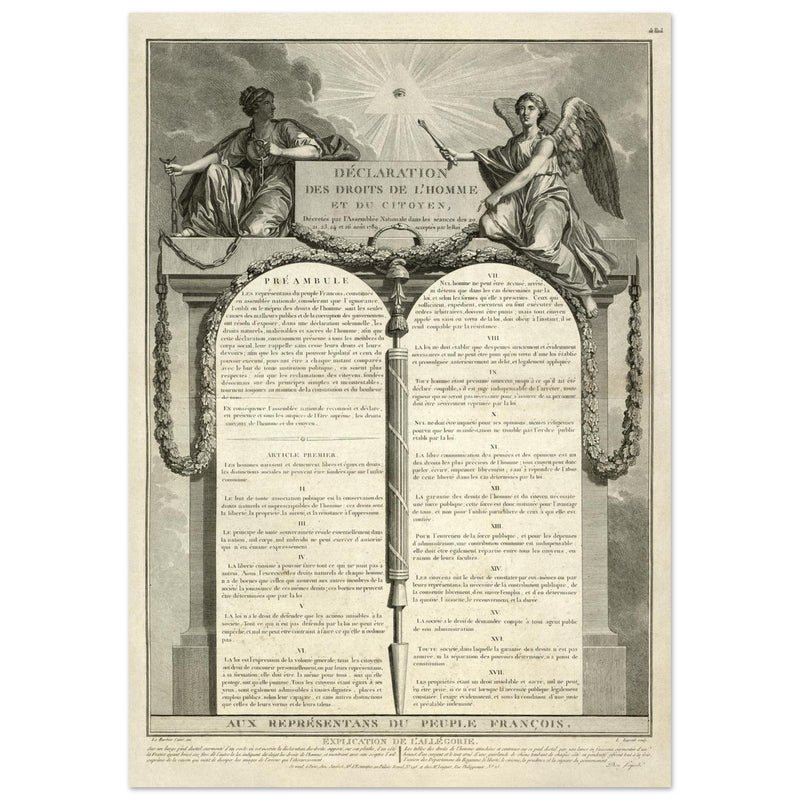 Jean Jacques-François Le Barbier's illustration of the Declaration of the Rights of Man and of the Citizen.