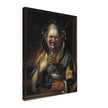 A jester with a cat antique painting reproduction by Studio of Jacob Jordaens.