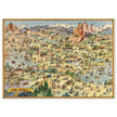 Tour with Confidence with Shell  illustrated vintage map  by Don Bloodgood.