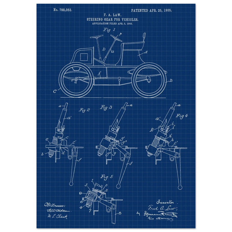 Steering Gear for vehicles patent illustration.