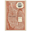 1938 New York City map. Created as an advertisement for the Roosevelt Hotel it includes major streets of Manhattan