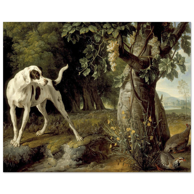 Landscape with a Dog and Partridges painting by Alexandre François Desportes 1719