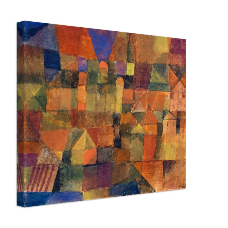 Paul Klee City with the three domes ( Stadt mit den drei Kuppeln ). Abstract painting.