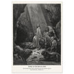 Gustave Dore The Bible engraving print . Daniel in the den of lions illustration .