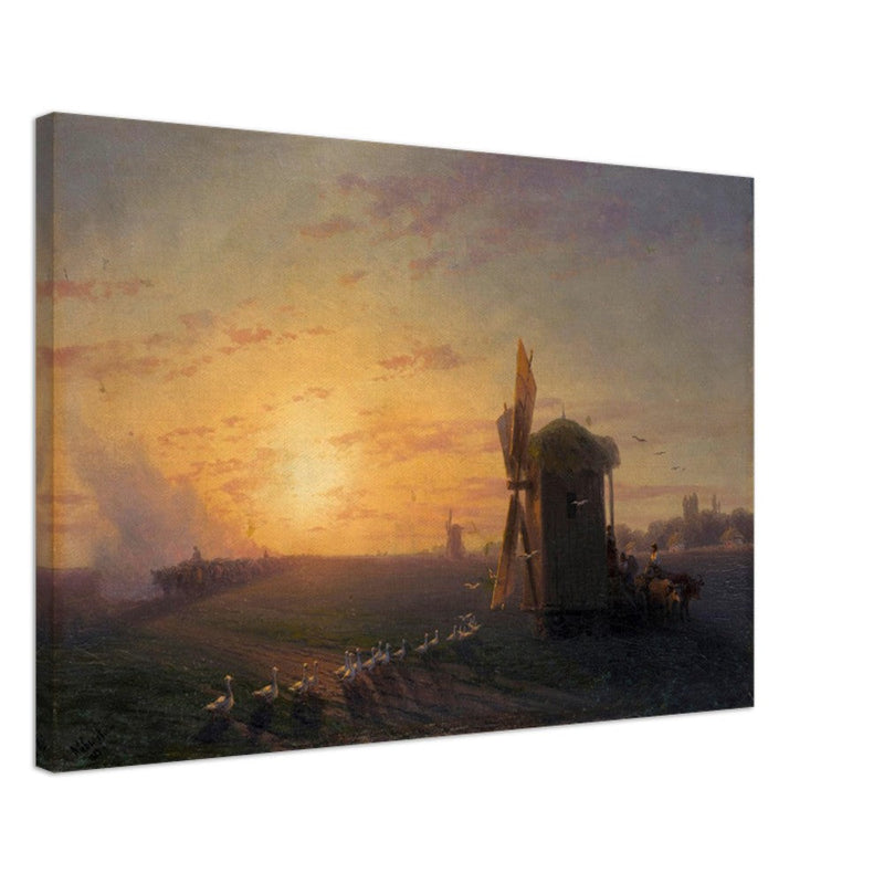 Steppe at sunset by Ivan Aivazovsky.
