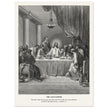 Gustave Dore The Bible engraving print . The Last Supper illustration .
