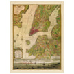 Beautiful antique old map from above of New York City 1770 by Bernad Ratzer