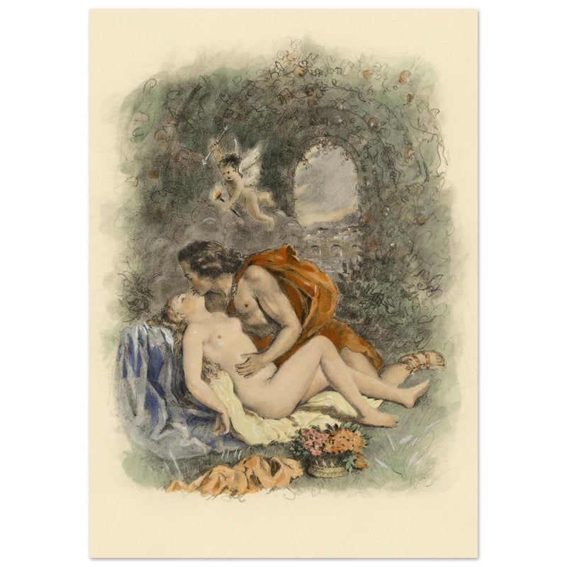 Paul Emile Becat erotic illustration Les Baiseres VI ( The Kisses ) Ecstasy