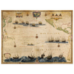 Pacific ocean South Sea ancient old map poster by Hessel Gerritsz 1622