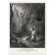 Gustave Dore The Bible engraving print . The Agony in the garden illustration .