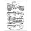 Motor Vehicle patent. Vintage car illustration.