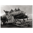 B-17 airplane with crew Hell's Angels. World war 2 poster.