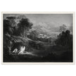 John Martin Paradise Lost vintage mezzoting engraving . Raphael Conversing with Adam and Eve .