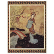 Edmund Dulac and one of his illustration for Princess Badura fairy tale.
