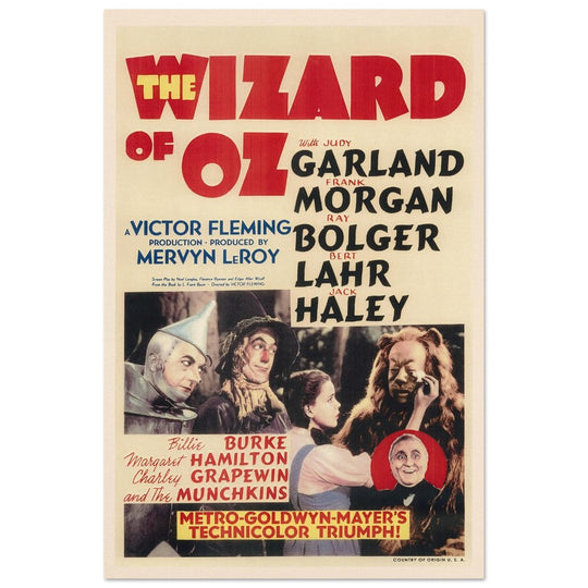 The Wizard of Oz movie poster.