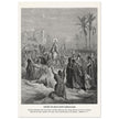 Gustave Dore The Bible engraving print . Entry of Jesus into Jerusalem .