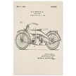 Vintage motorcycle patent by William S Harley founder of harley davidson.