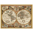 Ancient world map. Beautiful illustrated double sphere cartography of the XVIII Century by Frederick de Wit