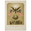 The American Declaration of Independence illustrated in 1861.  reproduction