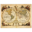Ancient world map print. Il Mappamondo o sia Descrizione Generale del Globo by Antonio Zatta