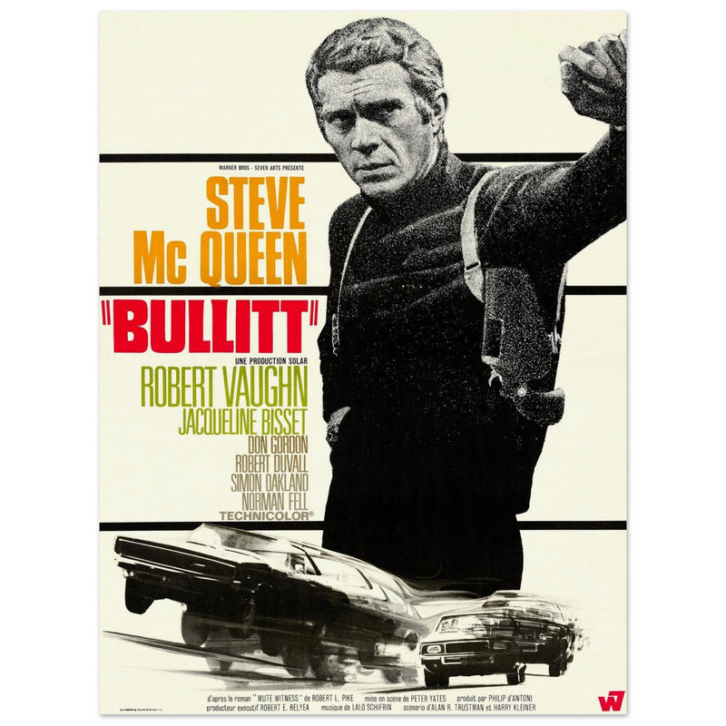 Steve Mc Queen Bullit movie poster.