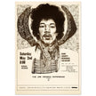Jimy Hendrix vintage concert poster . Performance in Madison Wisconsin in 1970.