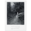 Gustave Dore illustration of King Arthur legend .Elaine on her Road to the Cave of Lancelot. book Idylls of the King by Alfred Tennyson