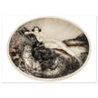 Louis Icart vintage illustration Thaïs   Lady with Leopards