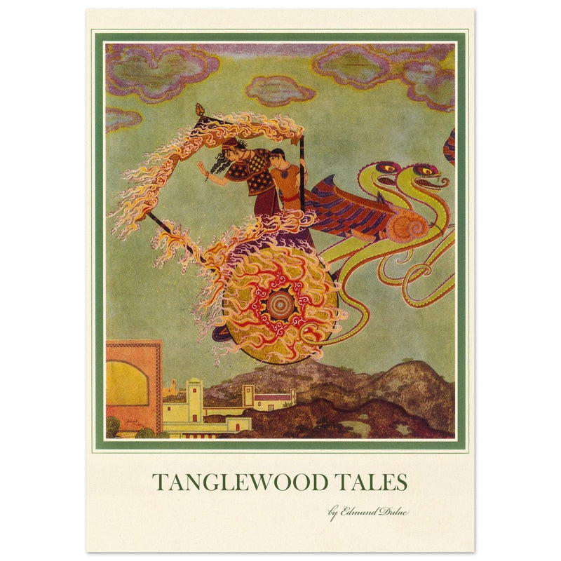 Edmund Dulac Tanglewood Tales illustration. Myth of Phaeton driving the chariot of the sun.