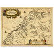 Ancient map of Norway published in the XVII Century by Jan Jansson