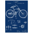Vintage bicycle patent by Richard J Gatling 1894