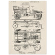 Motor Vehicle patent. Vintage car illustration.