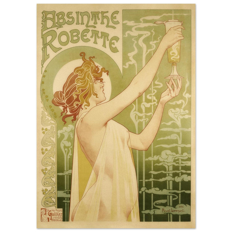 Absinthe Robette vintage poster by Henri Privat-Livemont 1896.